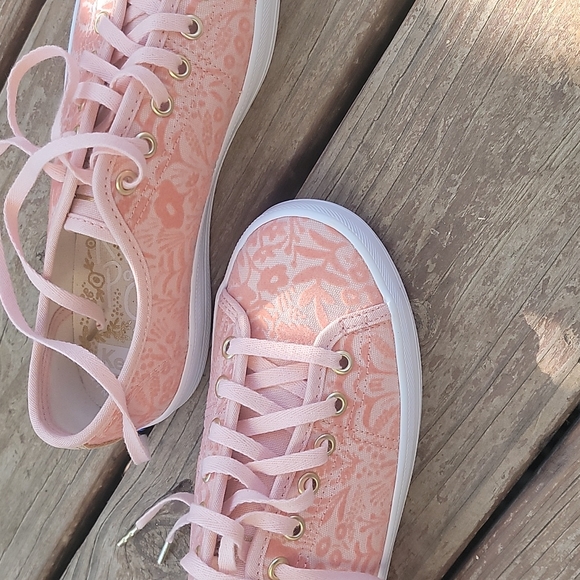 Keds Rifle paper Co peachy pink sneakers 5 - Picture 3 of 3